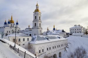 Una veduta di Tobol'sk, la città natale di Mendeleev, oggi