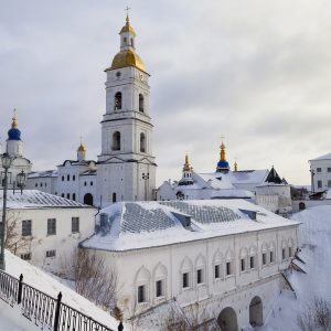 Una veduta di Tobol'sk, la città natale di Mendeleev, oggi