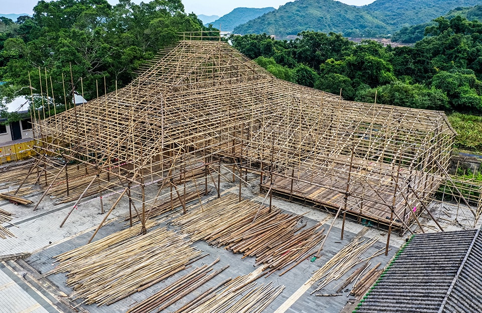 In oriente il bambù viene usato anche come materiale da costruzione