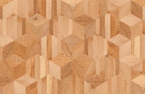 Parquet geometrico chiaro con elementi di diverse forme