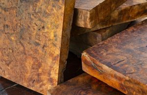 Tavole di radica di legno di afzelia