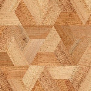Parquet chiaro a forme geometrice trapezoidali che formano dei triangoli
