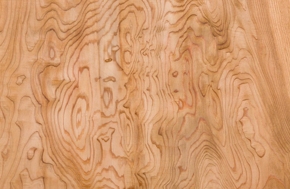 Primo piano sul caratteristico pattern del legno di cedro giapponese