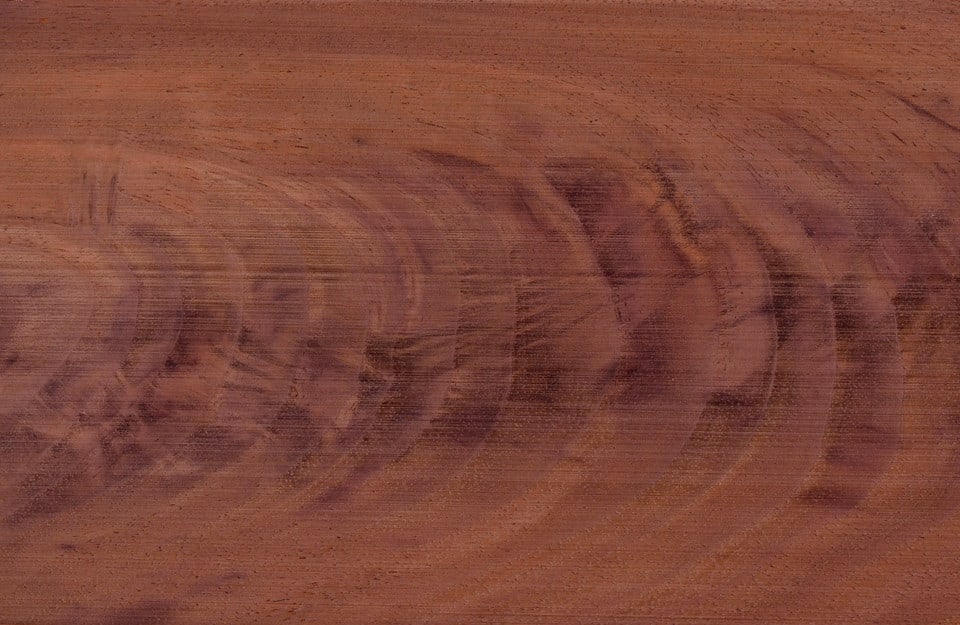 Primo piano sul caratteristico pattern del legno di noce nero