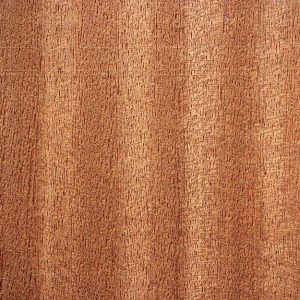 Primo piano sul caratteristico pattern del legno di sapele